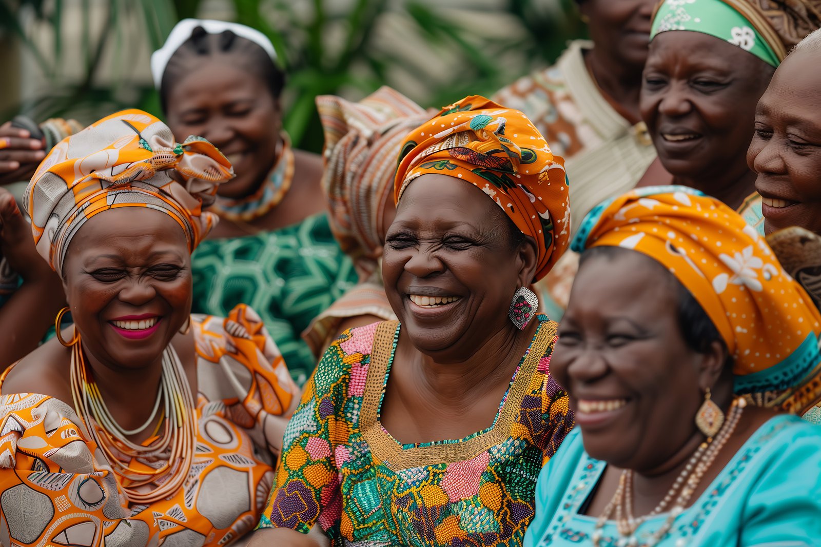 Women receiving leadership & entrepreneurship training